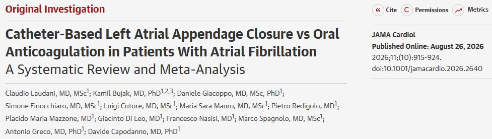 Christina Chrysohoou: Catheter-Based LAAC vs OAC for Stroke Prevention in Atrial Fibrillation 1 Christina Chrysohoou