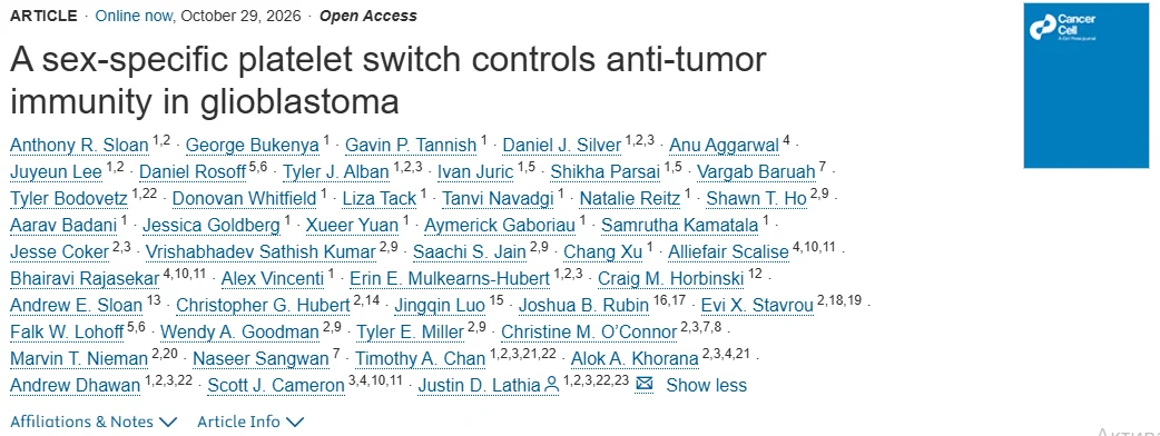Alok Khorana: The Role of Platelets in Immune Suppression in Primary Brain Tumors 1 Alok Khorana