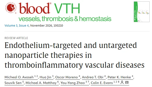 Micheal Avoseh: Exploring Nanoparticle-Based Therapies for Thrombosis and Vascular Inflammation 1 Micheal Avoseh