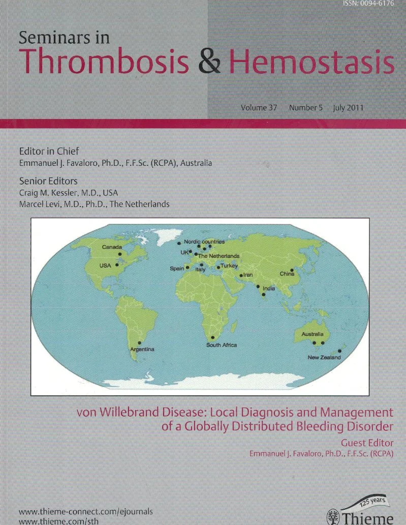 Emmanuel J Favaloro: 100 Years of von Willebrand Disease and the Importance of Local Diagnosis and Management