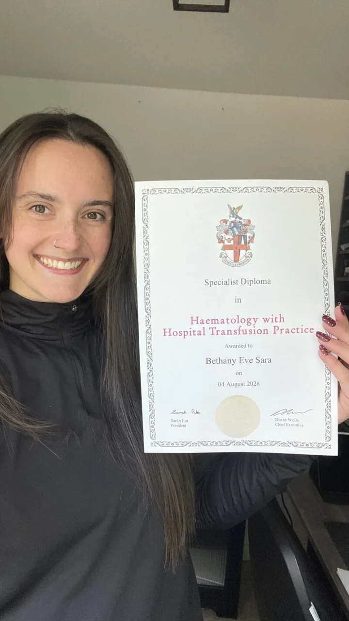 Beth Sara: IBMS Specialist Portfolio Achievement and a New Role in Transfusion Practice