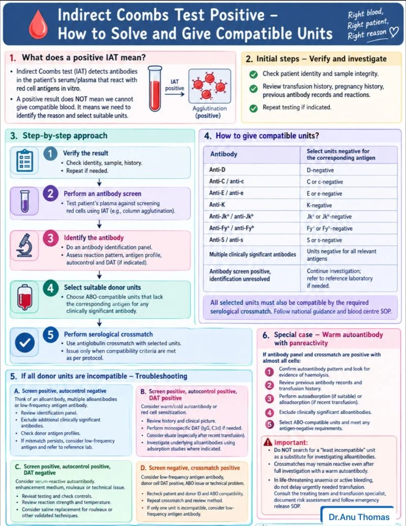 Anu Thomas: A Stepwise Laboratory Approach to Positive IAT and Pretransfusion Compatibility