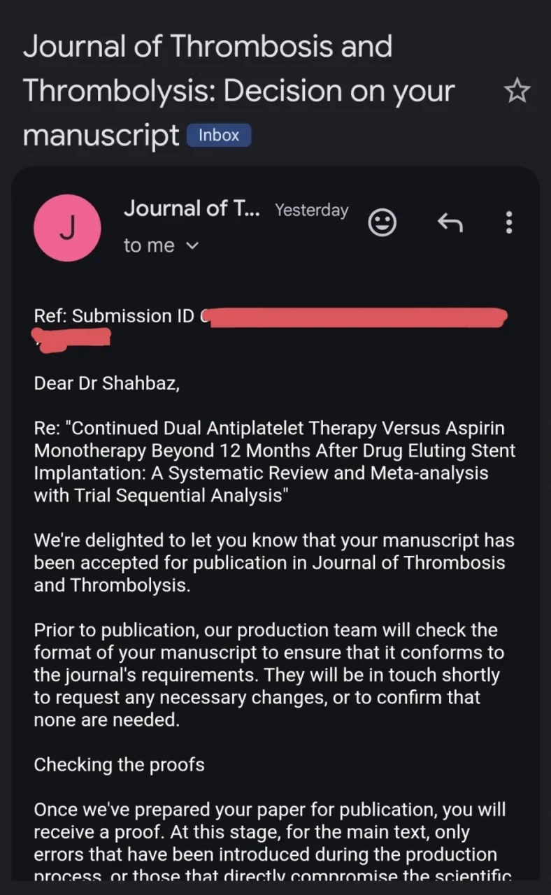 Hunain Shahbaz: Extended Dual Antiplatelet Therapy Beyond 12 Months After Drug-Eluting Stent Implantation 1 Hunain Shahbaz: Extended Dual Antiplatelet Therapy Beyond 12 Months After Drug-Eluting Stent Implantation