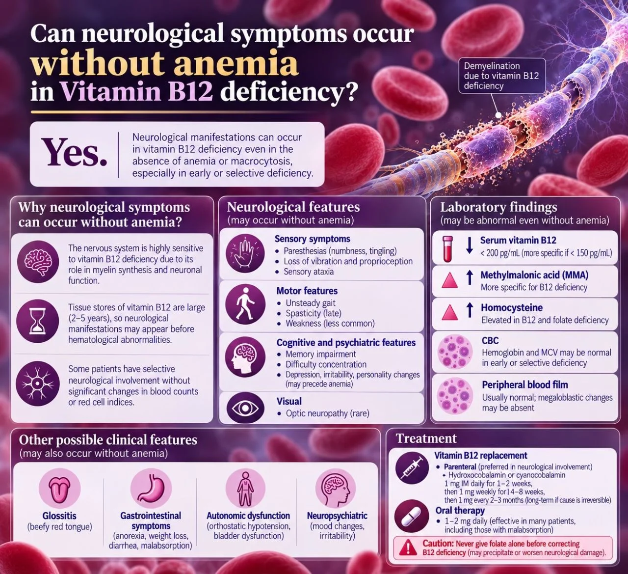 Rana Al-Hrout: Vitamin B12 Deficiency - Neurological Symptoms Without Anemia 1 Rana Al-Hrout: Vitamin B12 Deficiency - Neurological Symptoms Without Anemia