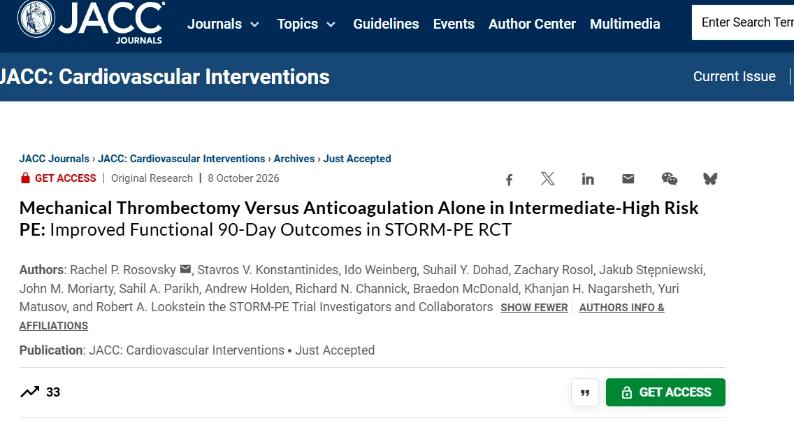 Elad Asher։ STORM-PE Shows Functional Benefits of Thrombectomy 1 Elad Asher։ STORM-PE Shows Functional Benefits of Thrombectomy