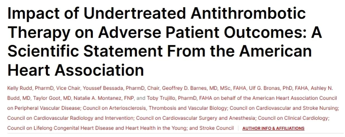 Advancing Antithrombotic Stewardship to Optimise Care - American Heart Association 1 Advancing Antithrombotic Stewardship to Optimise Care - American Heart Association