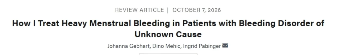 Dino Mehic: Managing Heavy Menstrual Bleeding in Patients with BDUC