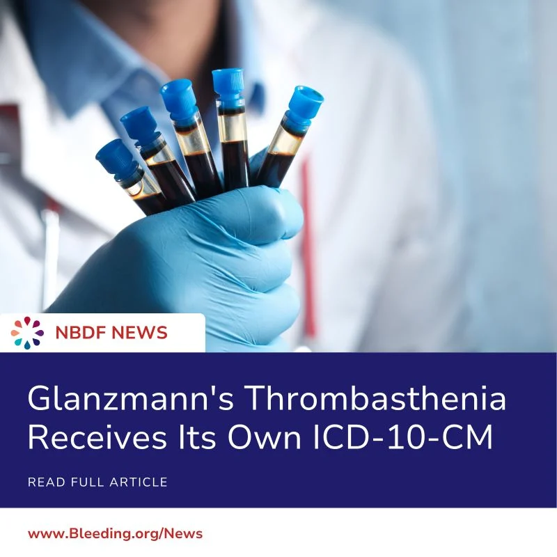 Benny Sorensen: Glanzmann’s Thrombasthenia Finally Assigned Dedicated ICD-10 Code 1 Benny Sorensen