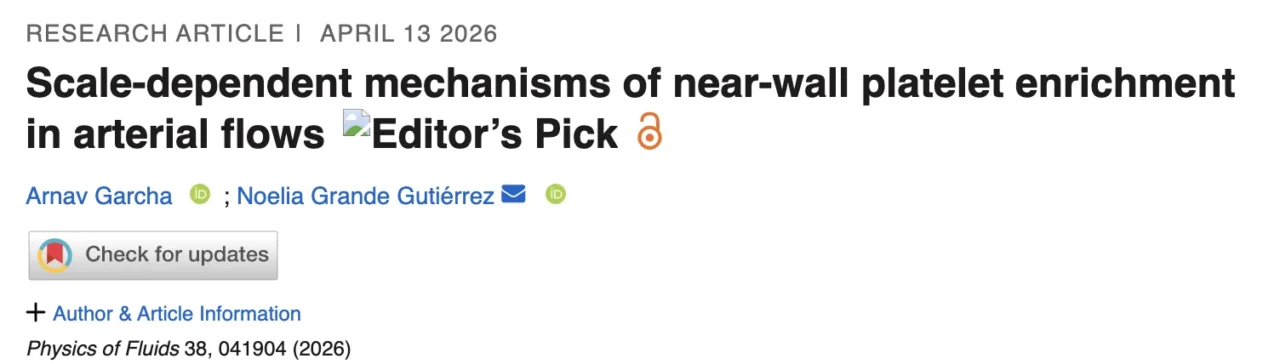 Arnav Garcha: New Insights Into Platelet Transport in Arterial Flow