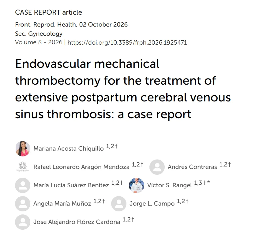 Víctor S. Rangel: Advanced Endovascular Management in Severe Postpartum CVST 1 Víctor S. Rangel