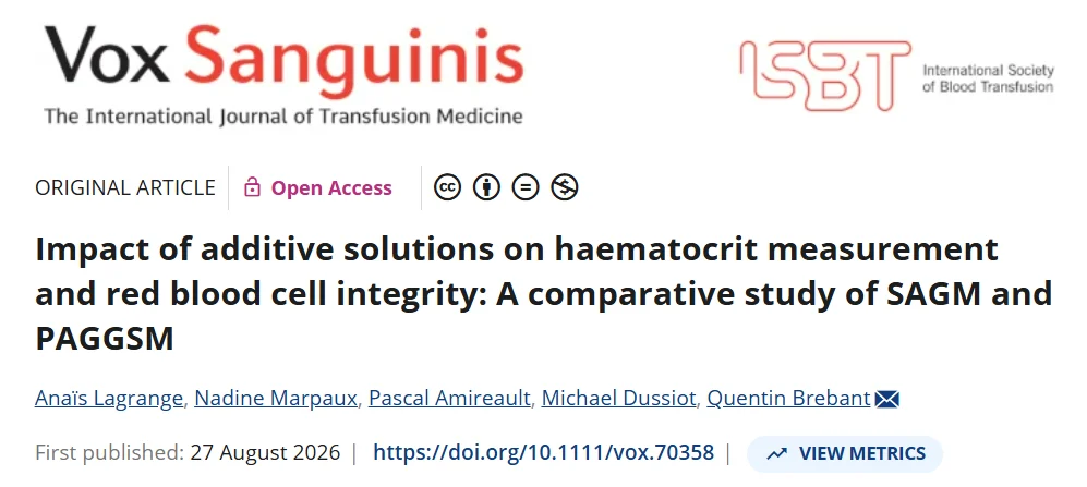 Quentin Brebant: What Defines a High-Quality Red Blood Cell Concentrate? 1 Quentin Brebant