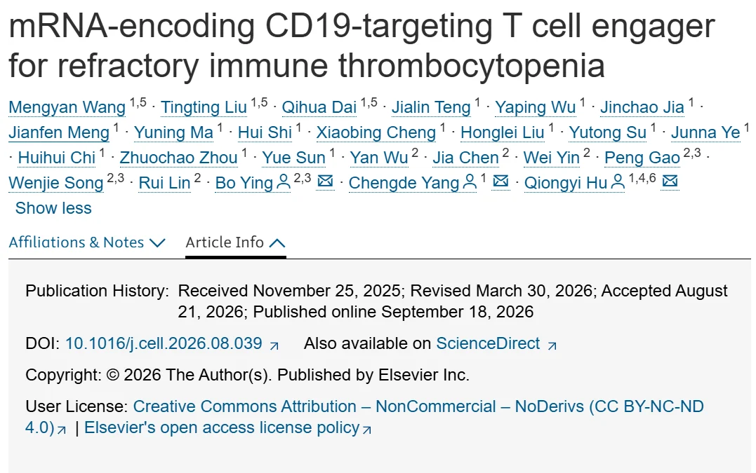 Vitalina Dzutseva: Could mRNA Encoded TCEs Transform B Cell Depletion? 1 Vitalina Dzutseva: Could mRNA Encoded TCEs Transform B Cell Depletion?