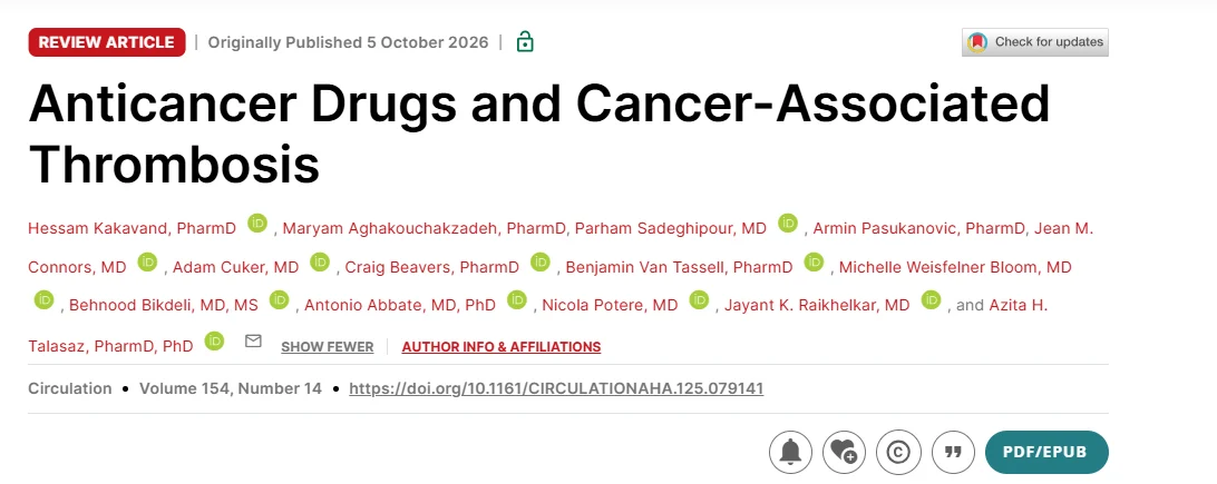 Hessam Kakavand: Rethinking Thrombotic Risk in Modern Cancer Therapy