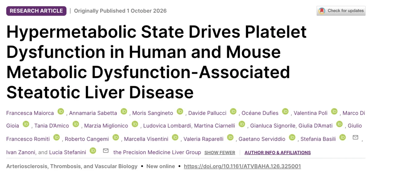 Lucia Stefanini: Platelet Dysfunction and Oxidized Phospholipids in MASLD 1 Lucia Stefanini: Platelet Dysfunction and Oxidized Phospholipids in MASLD
