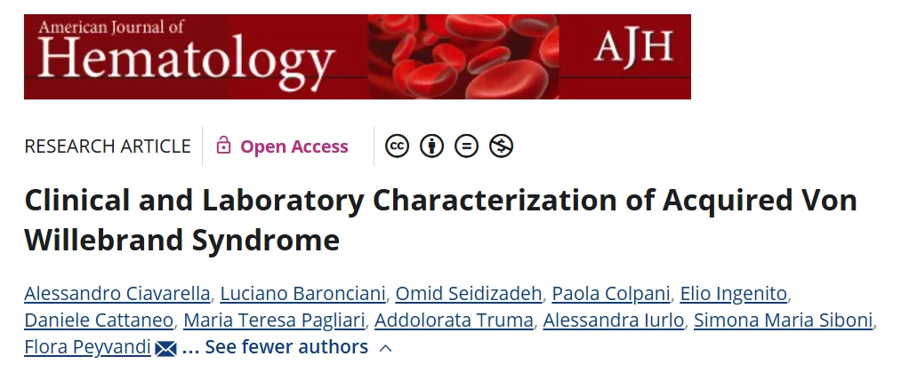 Omid Seidizadeh: When Acquired von Willebrand Syndrome Takes Different Paths