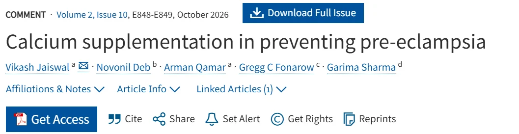 Vikash Jaiswal: Does Timing Matter for Calcium in Pre-Eclampsia Prevention?