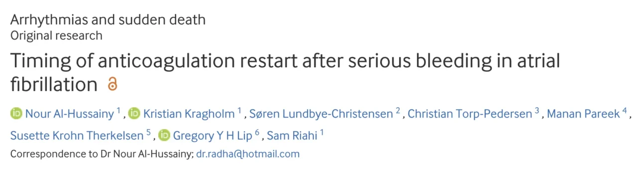 Kemal Karaagac: Optimising DOAC Resumption After Major Bleeding in Atrial Fibrillation