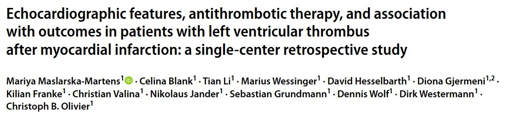 Christoph B. Olivier: DOACs Gain Ground in Post-MI Left Ventricular Thrombus Management