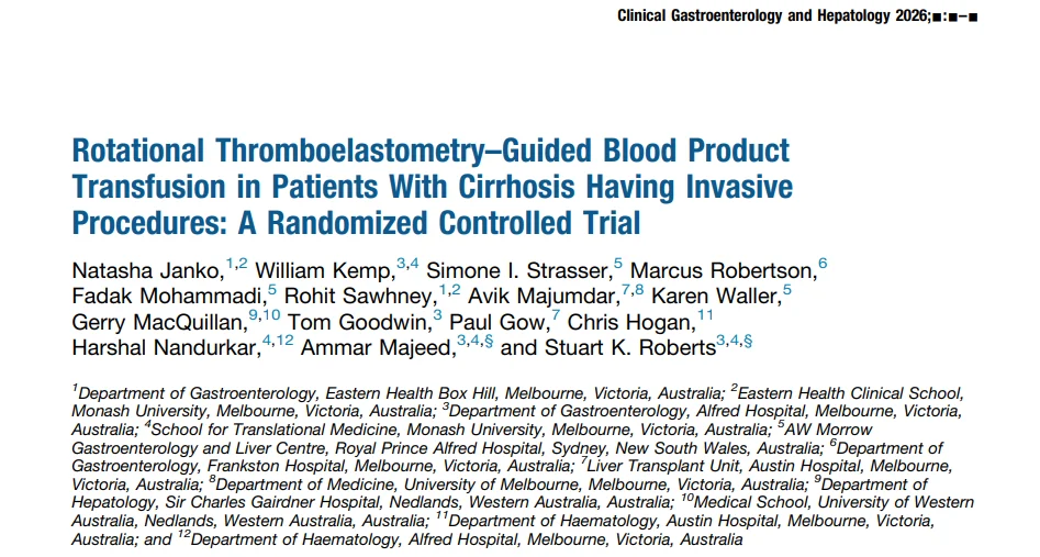 Simone Strasser: ROTEM-Guided Transfusion Cuts Blood Product Use in Patients with Cirrhosis 1 Simone Strasser