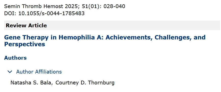 Seminars in Thrombosis and Hemostasis