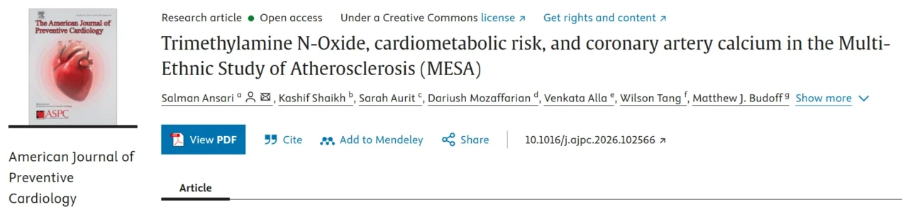 Dariush Mozaffarian: TMAO and Cardiovascular Risk Beyond Coronary Calcification 1 Dariush Mozaffarian: TMAO and Cardiovascular Risk Beyond Coronary Calcification