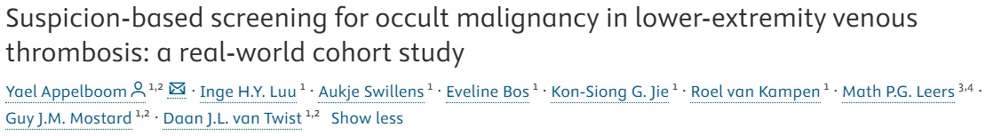 JTH Research Recap Explores Occult Malignancy Screening in DVT