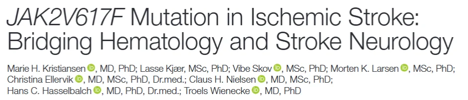 Troels Wienecke: Connecting Myeloproliferative Disease and Ischemic Stroke