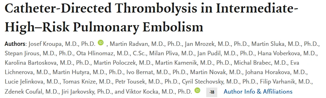 Gregory Makris: NEJM Study Supports Earlier Catheter-Directed Intervention in Intermediate-High–Risk PE