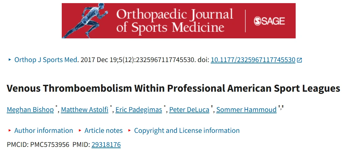 Pete Stibbs: VTE in Professional Athletes - When Fitness Is Not Enough 1 Pete Stibbs: VTE in Professional Athletes - When Fitness Is Not Enough