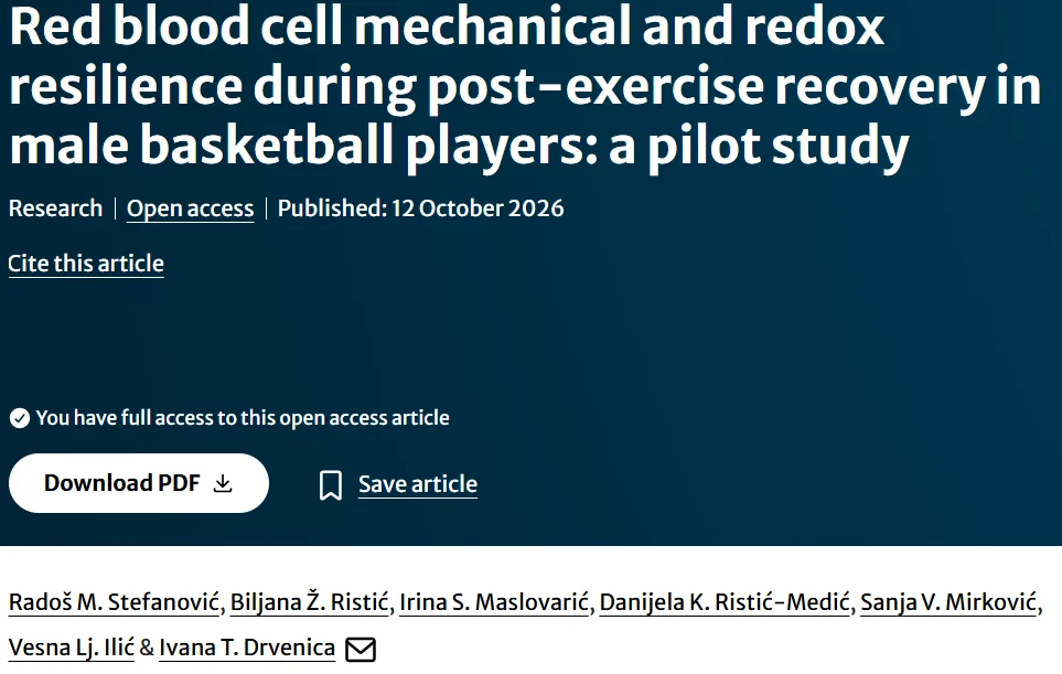 Radoš Stefanović: How Red Blood Cells Adapt After Exercise