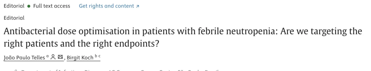 João Paulo Marochi Telles: Antibiotic Treatment in Febrile Neutropenia
