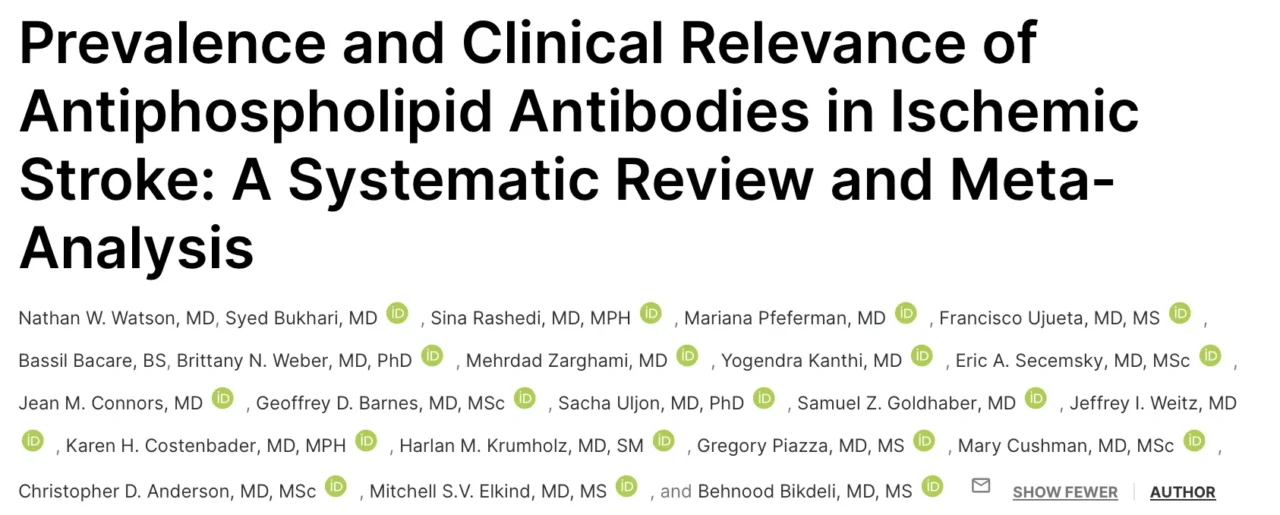 Mary Cushman: Antiphospholipid Antibodies and Their Association with Ischemic Stroke 1 Mary Cushman: Antiphospholipid Antibodies and Their Association with Ischemic Stroke