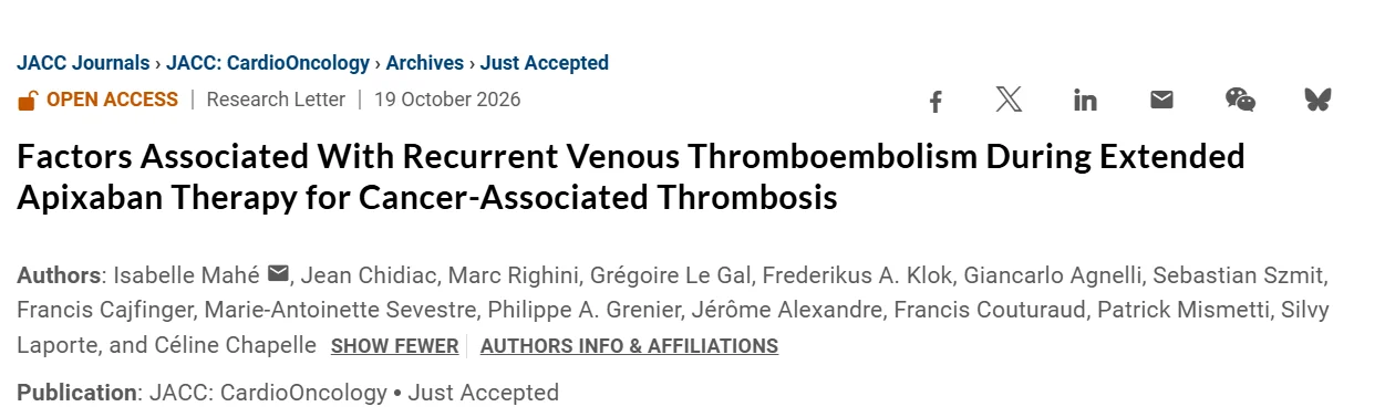 Isabelle Mahé: Preventing Recurrent VTE in Cancer - What Does APICAT Show? 1 Isabelle Mahé: Preventing Recurrent VTE in Cancer - What Does APICAT Show?