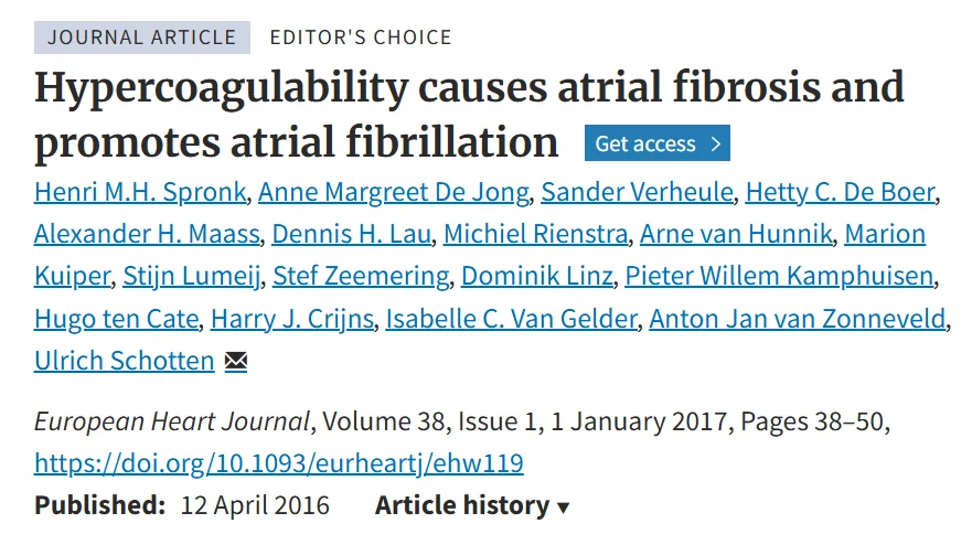 Uli Schotten: Coagulation Factors May Influence Cardiac Remodelling