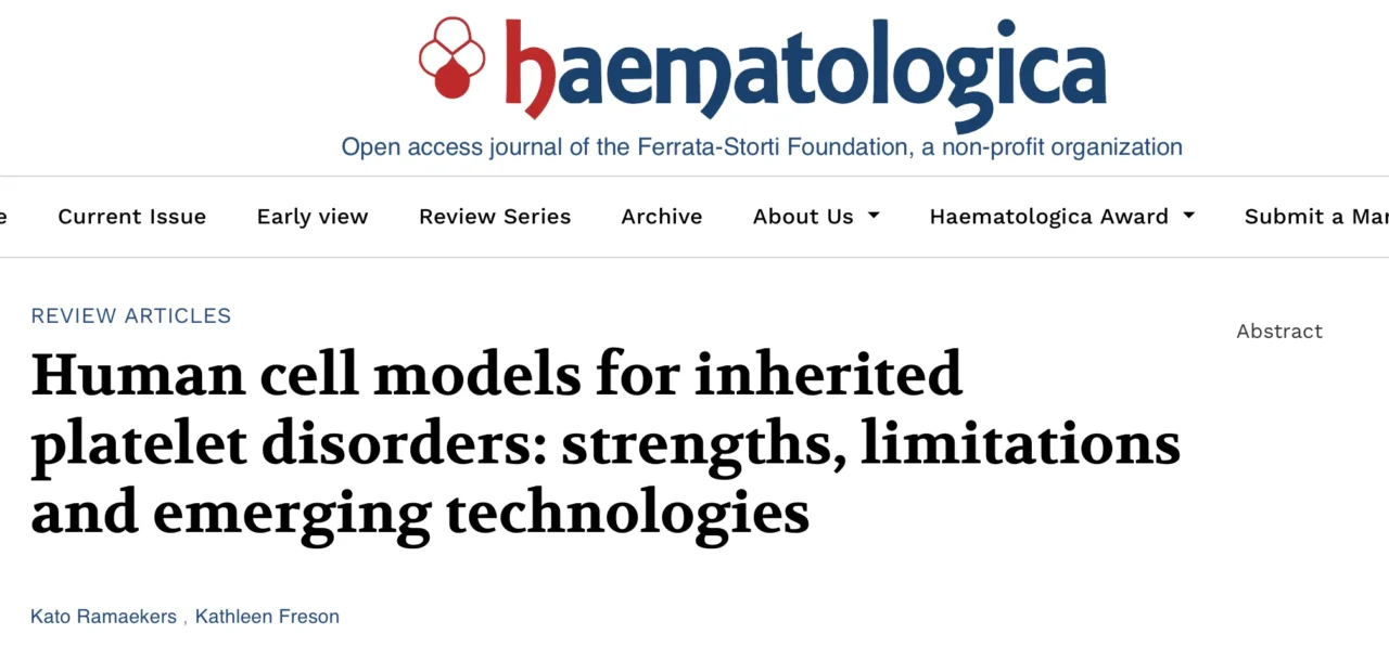 Kathleen Freson: Human Cell Models Advance Research into Rare Platelet Disorders