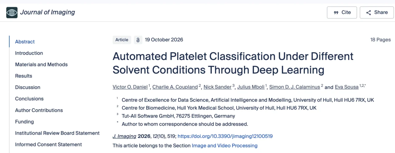 Victor Daniel: Deep Learning for Automated Platelet Classification