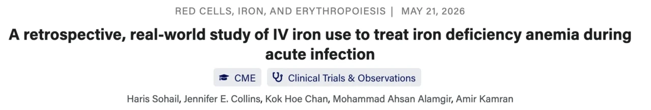 Hussnain Javaid: IV Iron During Active Bacterial Infection Reassessing the Risks and Benefits 1 Hussnain Javaid: IV Iron During Active Bacterial Infection Reassessing the Risks and Benefits