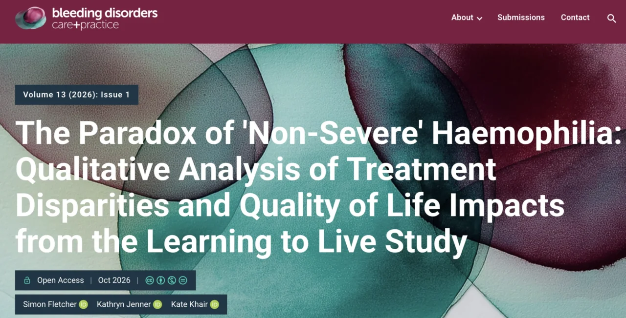 Simon Fletcher: The Hidden Burden of Non-Severe Haemophilia