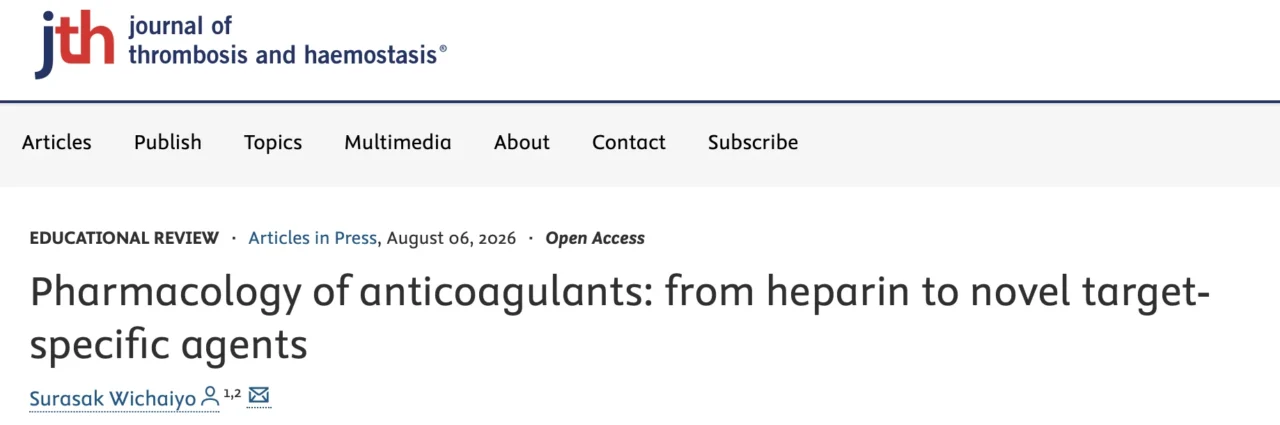 The Changing Landscape of Anticoagulant Therapy - ISTH