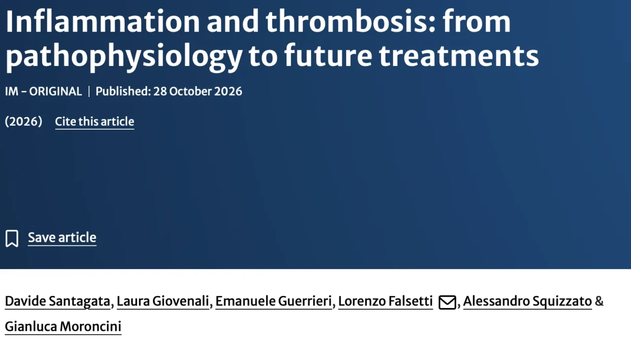 Santagata Davide: Can Targeting Inflammation Help Prevent Thrombosis?