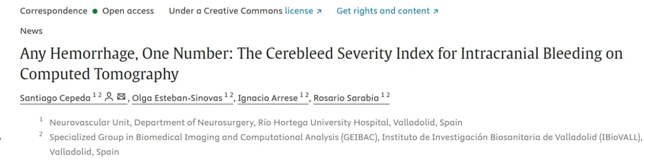 Santiago Cepeda Chafla: CereBleed Simplifies Brain Hemorrhage Assessment 1 Santiago Cepeda Chafla: CereBleed Simplifies Brain Hemorrhage Assessment
