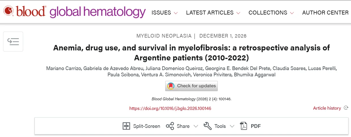 Vera Ghali: Anemia in Myelofibrosis and Its Impact on Treatment Outcomes and Overall Survival