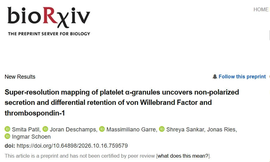 Smita Patil: New Insights Into Platelet Alpha-Granule Secretion
