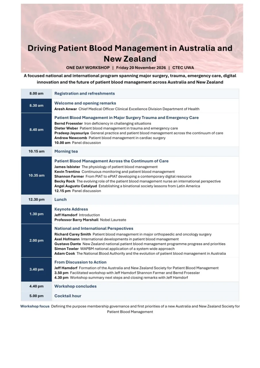 Shannon Farmer: Driving Patient Blood Management Forward in Australia and New Zealand