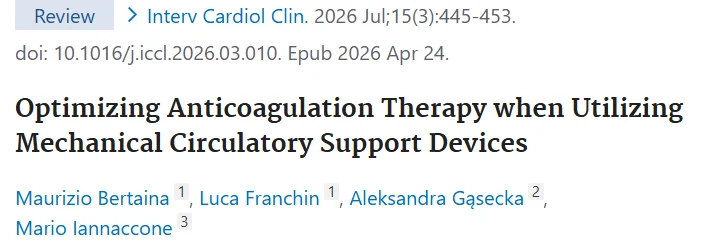 Maurizio Bertaina: Optimizing Anticoagulation in Temporary Mechanical Circulatory Support