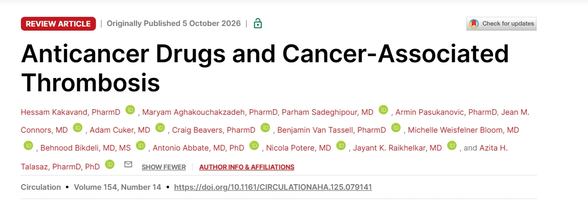 Behnood Bikdeli: Cancer Therapies and Thrombosis - Navigating the Complexities of Cancer-Associated Thrombosis 1 Behnood Bikdeli: Cancer Therapies and Thrombosis - Navigating the Complexities of Cancer-Associated Thrombosis