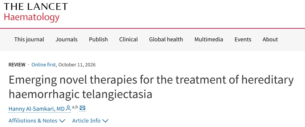 Wolfgang Miesbach: Hereditary Hemorrhagic Telangiectasia An Overlooked Bleeding Disorder