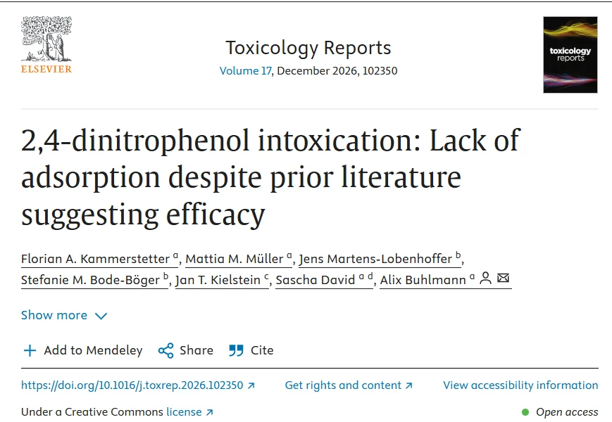 Jan T. Kielstein: DNP Poisoning and Hemoadsorption The Limits of Rescue Therapy