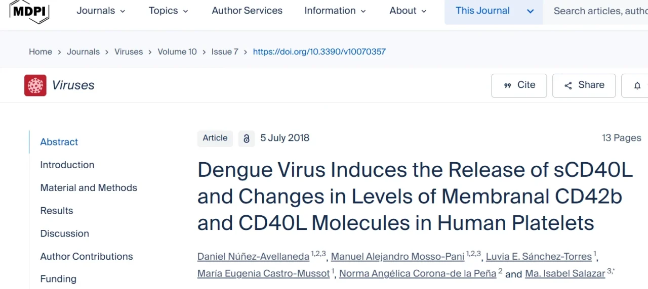 M. Alejandro Mosso-Pani: Dengue in Florida - Why Platelet Function Matters